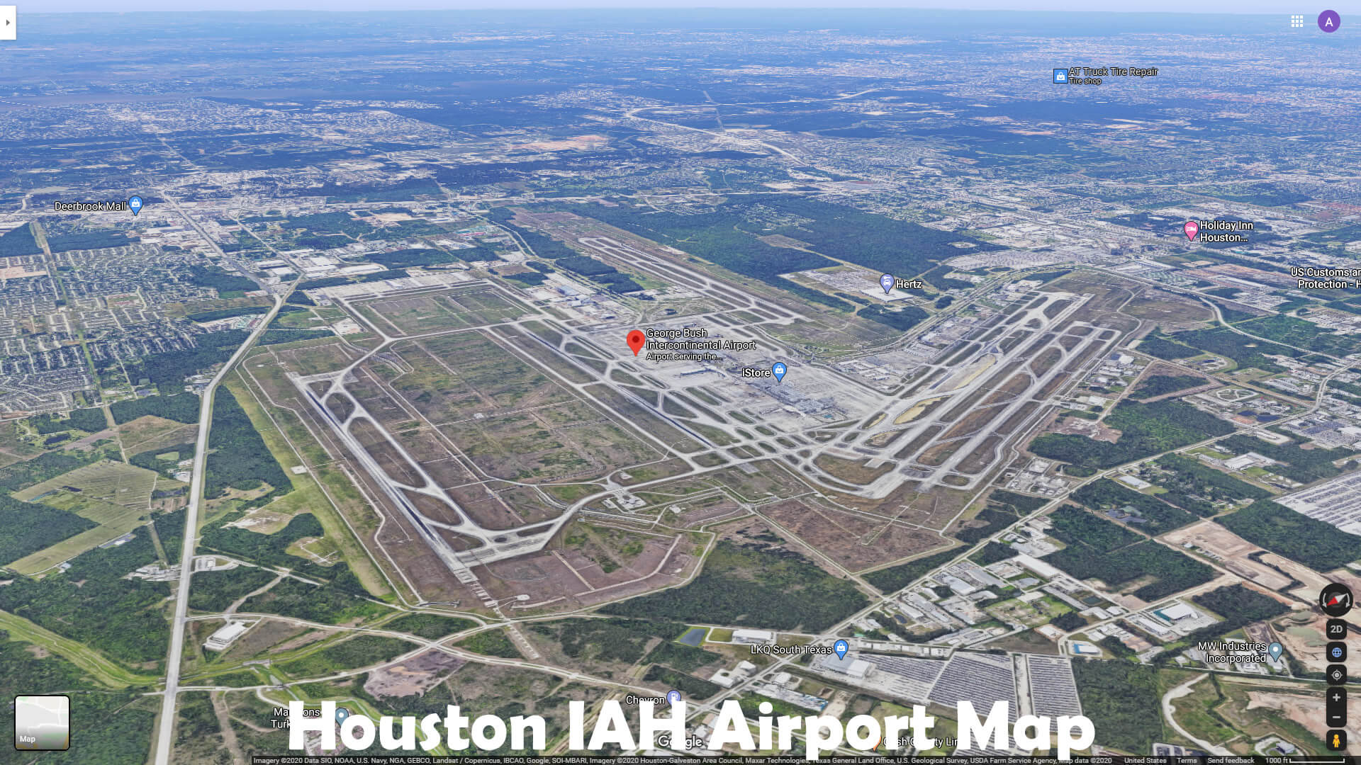 Houston IAH Airport Map